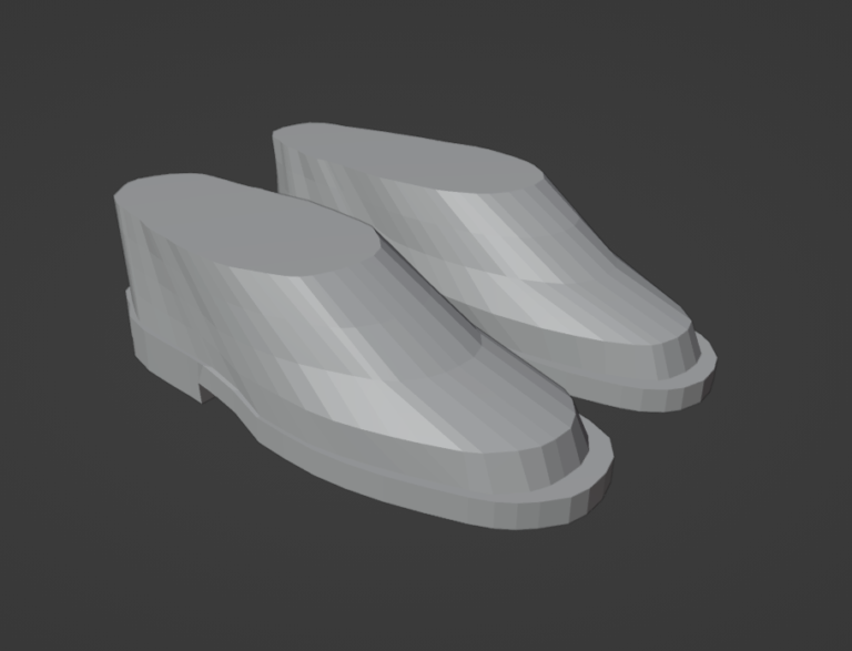 Shoes Given a More Realistic Shaping Around Ankle and Toes