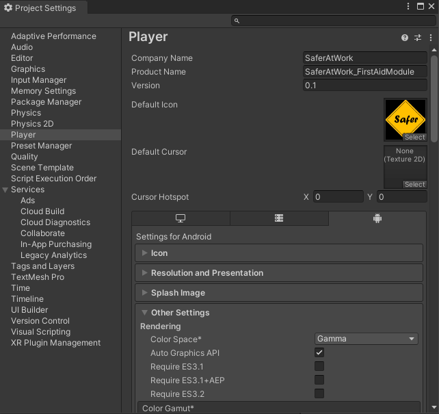 Unity Build Settings 2